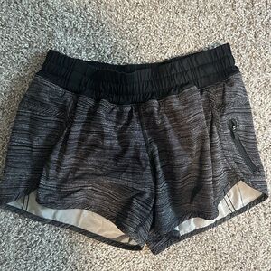 lululemon athletica Black and White Patterned Shorts